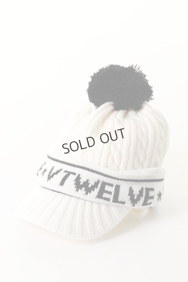 画像1: {SOLD}V12 ヴィ・トゥエルヴ LINE KNIT CAP{V122220-CP15-WHT-BBA} (1)