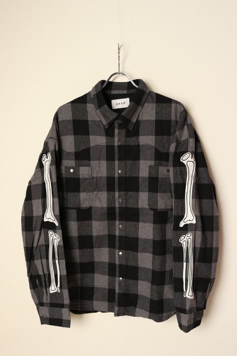 SOLD}MAYO メイヨー MAYO BONES Embroidery Check Shirt{-BCA} - underbar