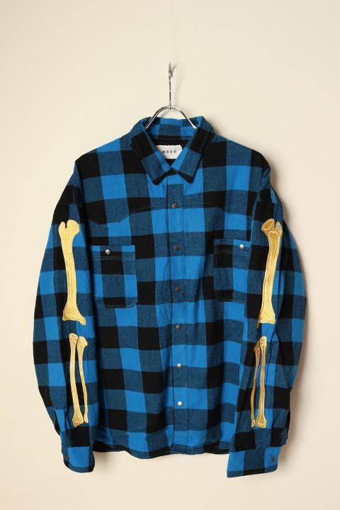 MAYO メイヨー MAYO BONES Embroidery Check Shirt{-BCA} - underbar