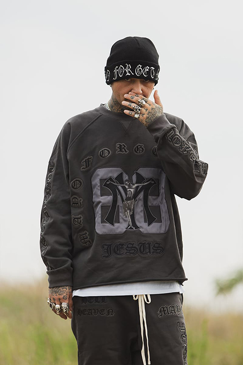 SOLD}MAYO メイヨー MAYO HEAVEN&HELL Embroidery Crew neck{-BCA