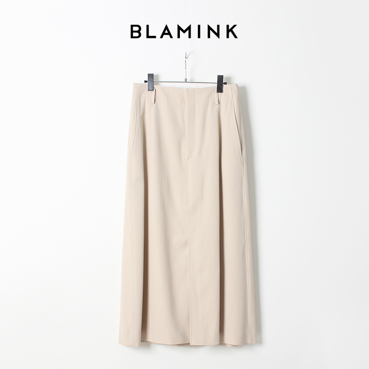 新品未使用 定価10.5万 BLAMINK ブラミンク ウールレオパードスカート77ウエスト