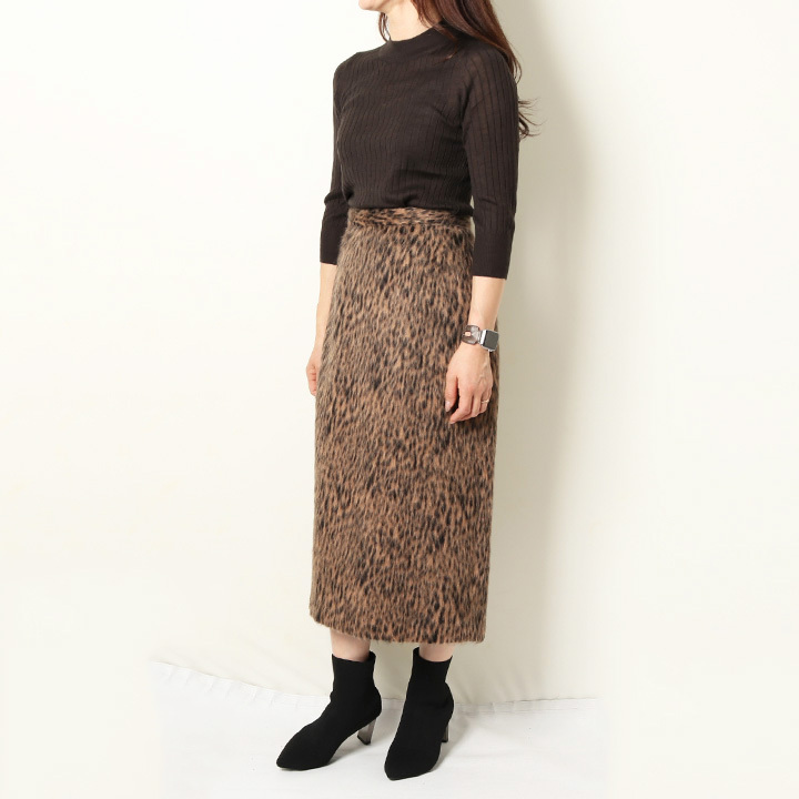 【新品タグ付き】BLAMINK 豹柄スカート定価176000円