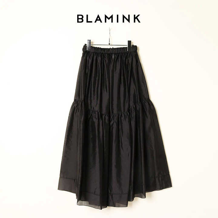 SOLD}BLAMINK ブラミンク FALL シルクギャザー ロングスカート