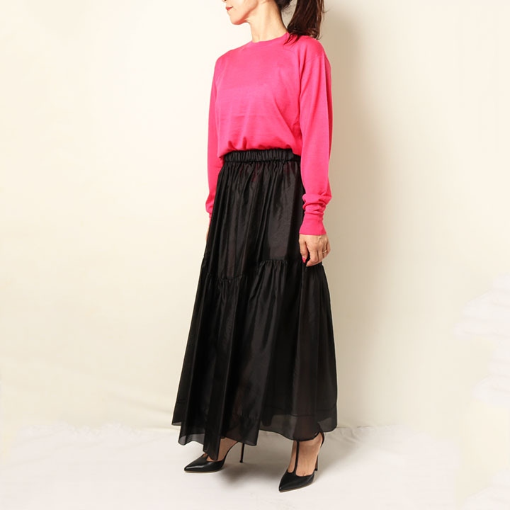 高級ブランド 美品♡BLAMINK ブラミンク シルクスカート - スカート