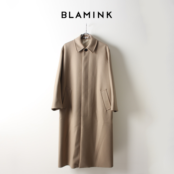 BLAMINK ブラミンク ウールステンカラー ロングコート{7925-299-0158 
