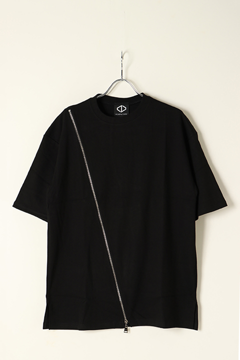 SOLD}ACUOD by CHANU アクオド バイ チャヌ Diagonal Zip T-Shirts / T 
