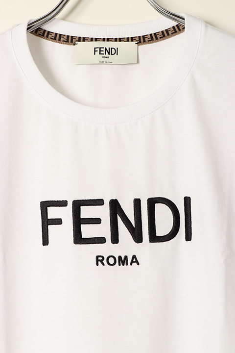 SOLD}FENDI フェンディ ホワイトコットン Tシャツ{FS7389ALCAF0ZNM-BBA