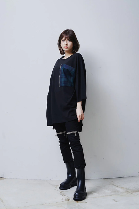 ACUOD by CHANU アクオド バイ チャヌ Tartan Pocket T-Shirts{-BCA